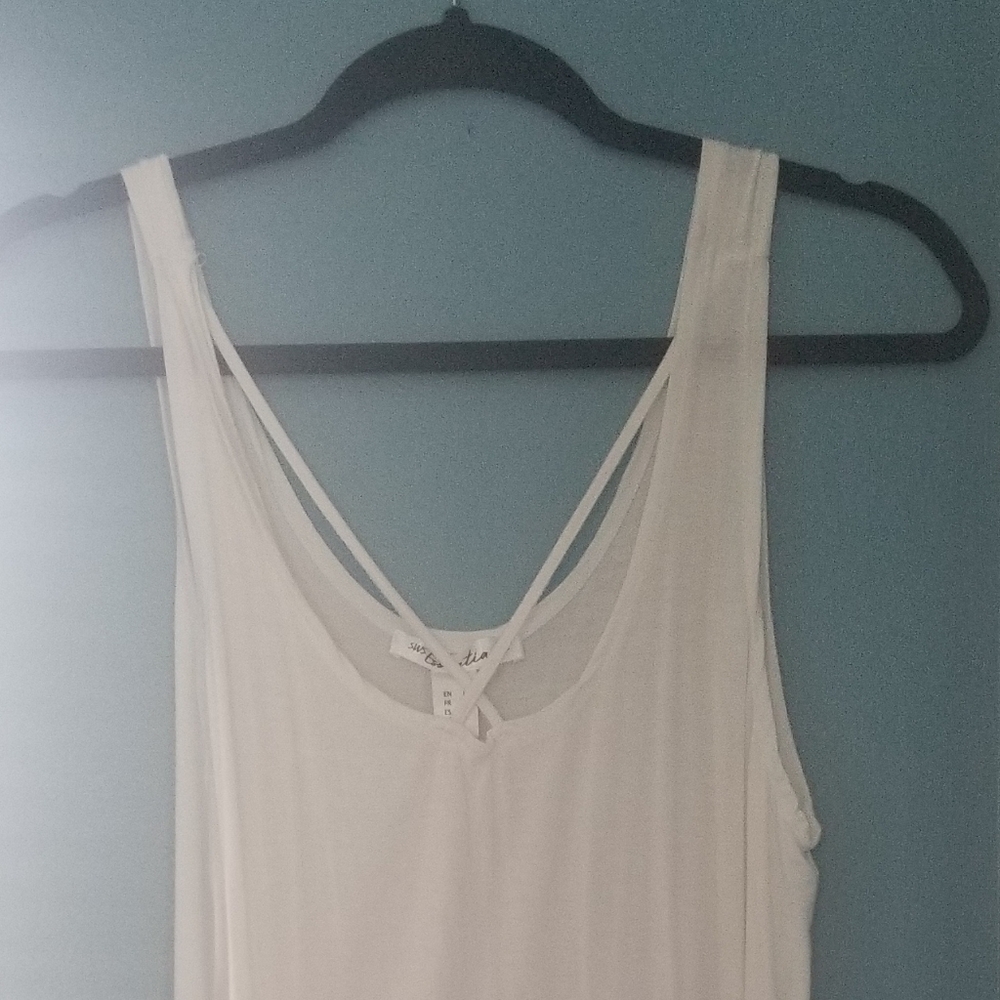 Tank top with string detail